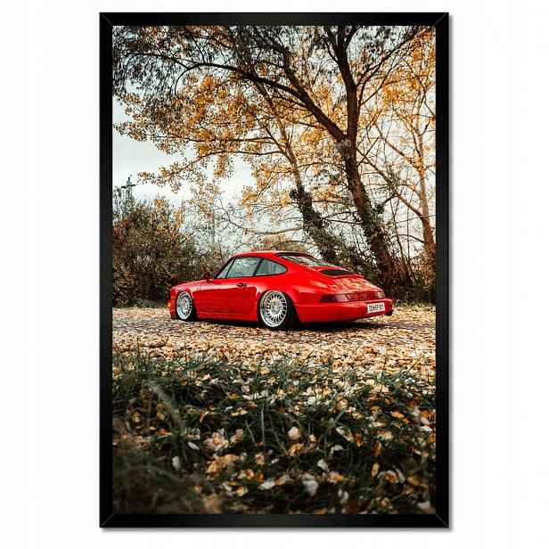 Plakáty v rámu 40x60 Červené Porsche Auto