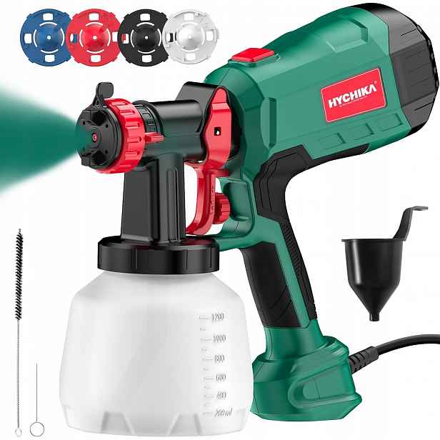 Stříkací Pistole Hvlp 600W 1200 ML 4 Trysky 3 Režimy Malování