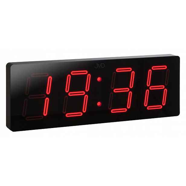 Velké Nástěnné Led Hodiny Jvd DH1.1 Délka 51 cm Číslice 12,5 cm Červené