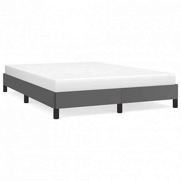 vidaXL Rám postele šedá 140 x 200 cm umělá kůže