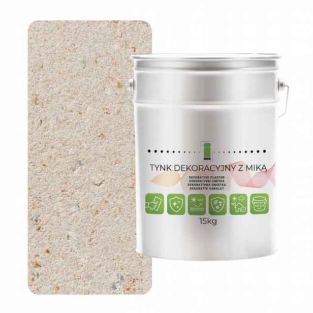Dekorativní omítka s slídou béžová světlá Diamond Effect 15 kg Hydrofobní D805