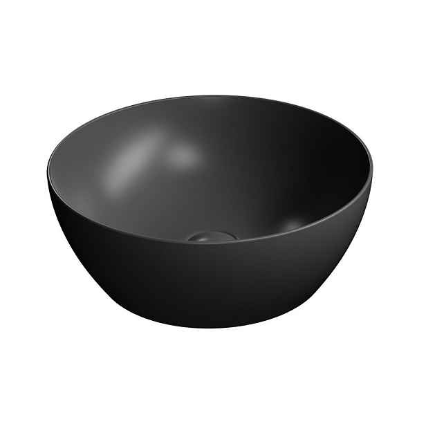 GSI PURA keramické umyvadlo na desku, průměr 42cm, černá mat