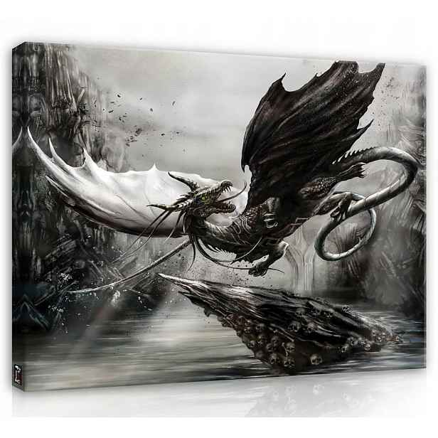 Obraz Na Plátně Plátno 60x40 Alchemy Gothic Yggdrasill's Precious Smok