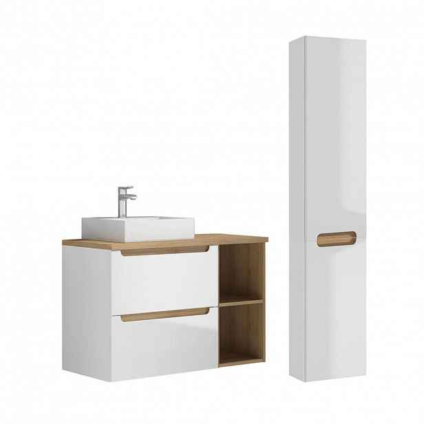 Petits-meubles KOUPELNOVÝ NÁBYTEK 90cm Livia 2er-Set Bílá