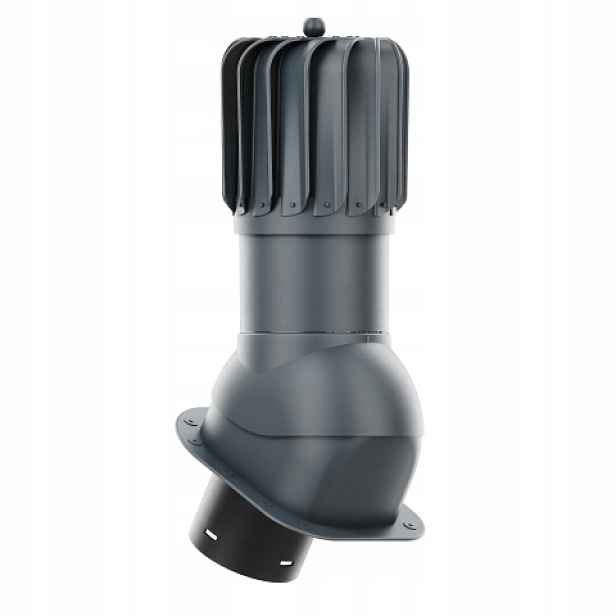 Rotační krb Rotoline pro plechovou střešní krytinu H fi 150 mm podlouhlý antracitový