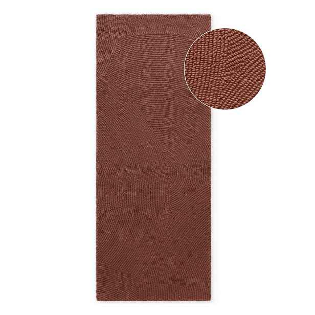 Ručně tkaný vlněný běhoun v cihlové barvě 80x300 cm Calmio – Hanse Home