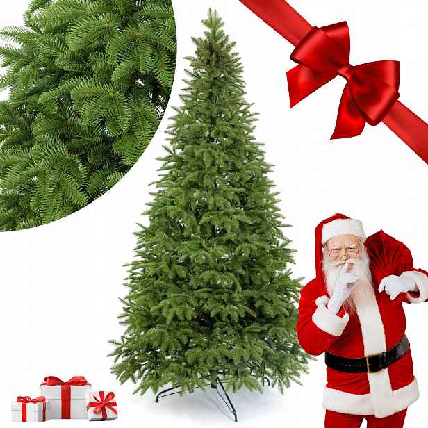 Umělý vánoční stromeček 100% Pe Olive 2D 220 cm, světlá zeleň barva, jako živý silikon