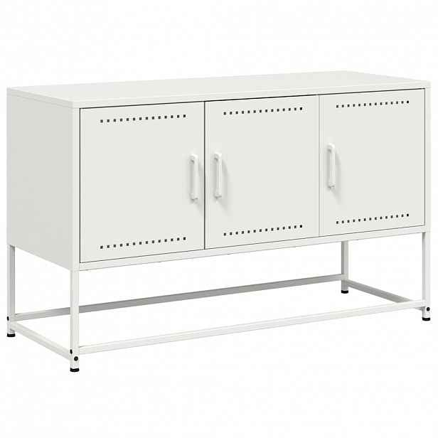vidaXL TV skříňka bílá 100,5 x 39 x 60,5 cm ocel