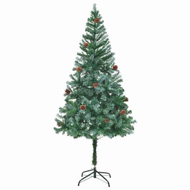 vidaXL Umělý vánoční stromek se šiškami 180 cm