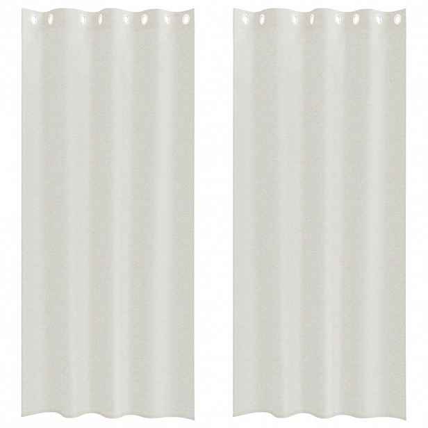 vidaXL Voile Záclona 2 ks Krémová 260 x 140 cm Polyester