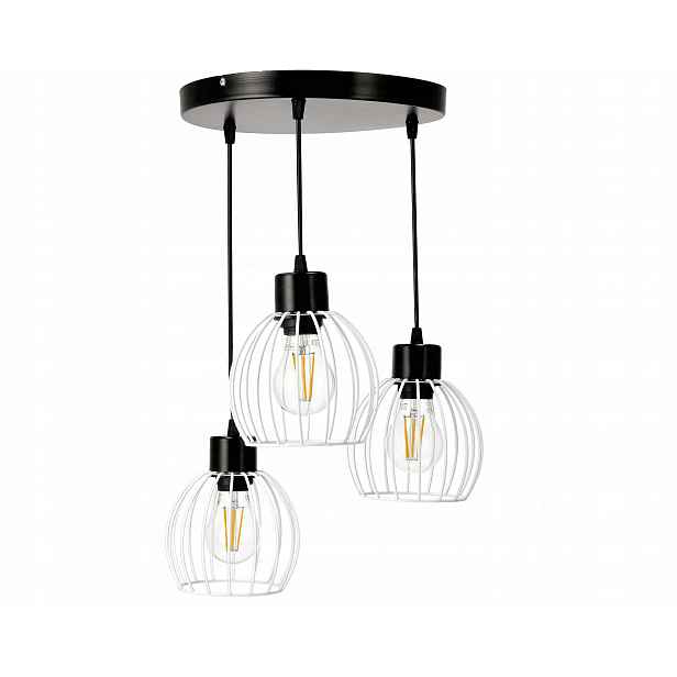 Led lustr Závěsná lampa Drátěná Koule 3XE27+