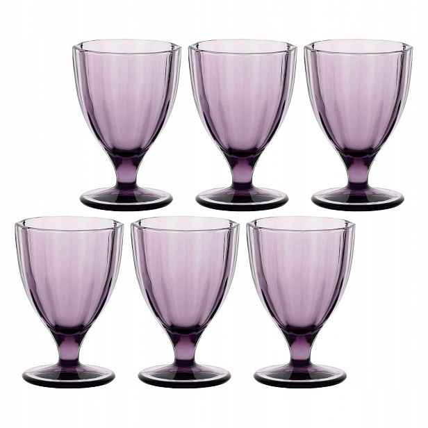 Sada 6 kelímků 300 ml Ametystová Rose&Tulipani