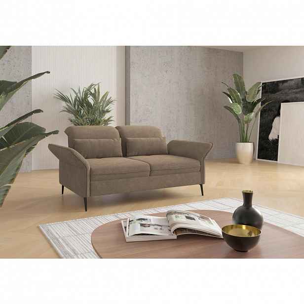 Sit & More TŘÍMÍSTNÁ POHOVKA, textil, světle hnědá