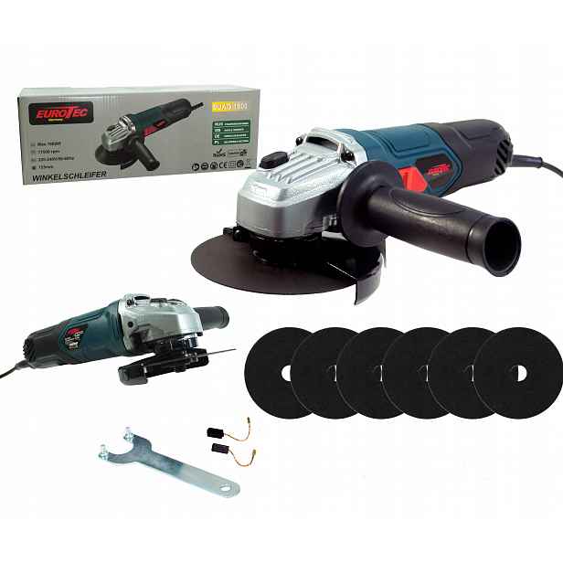 Úhlová bruska síťová bruska Eurotec 1800 W 230 V EUAG-1800 Úhlová Bruska