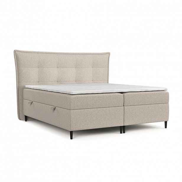 AltaBeds POSTEL BOXSPRING LAS PALMAS 200/200 cm Světle béžová