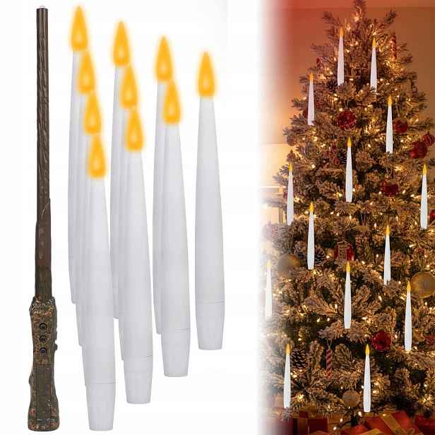 Led Svíčka S Dálkovým Ovládáním A Hůlkou 10 Ks Závěsné Dekorativní Svíčky Halloween