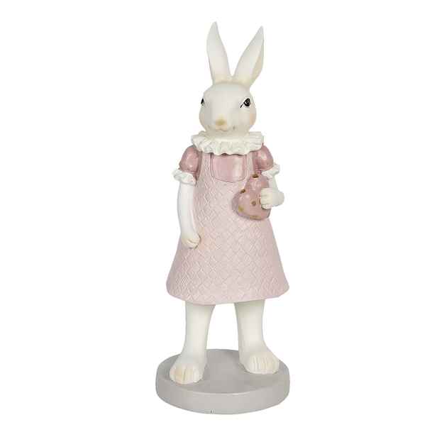 Dekorace králičí dívka se srdíčkem - 9*8*20 cm Clayre & Eef