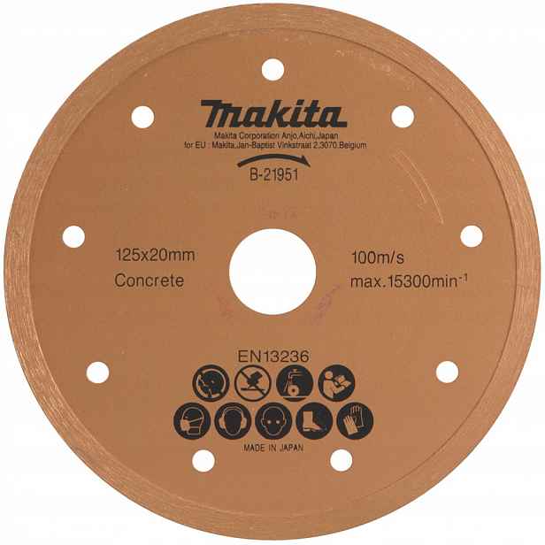 Diamantový kotouč plný 125 x 20 mm Makita B-21951