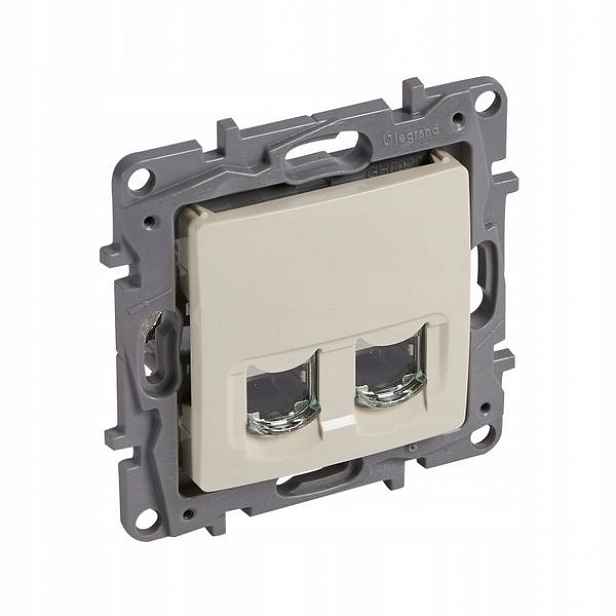Legrand dvojitá zásuvka RJ45 Cat 6 Stp béžová 664876