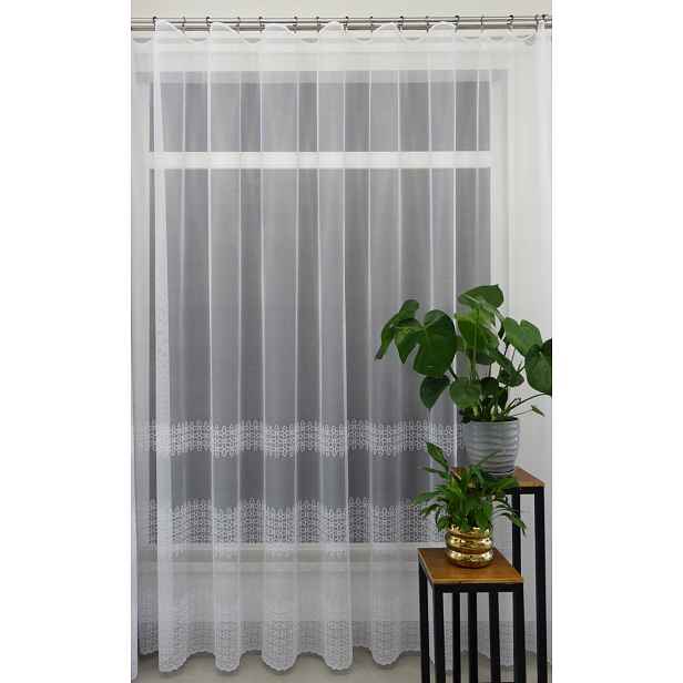 Mg Záclona žakárová 33985 Bílá 350x250cm hotová obšitá Bt M