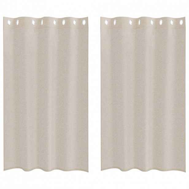 vidaXL Voile Záclona 2 ks Písková 175 x 140 cm Polyester