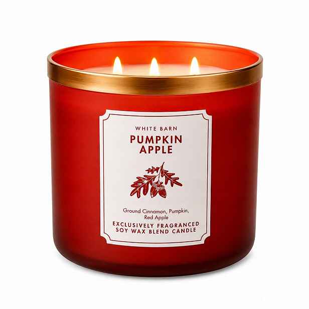 Bath & Body Works sójová svíčka Pumpkin Apple 3-KNOTOVÁ