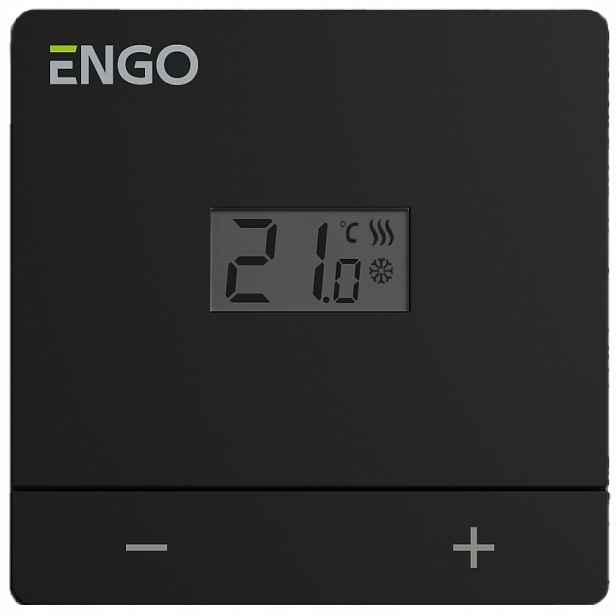 Engo Regulátor Teploty, 24 V, Denní, Nástěnný, Černý