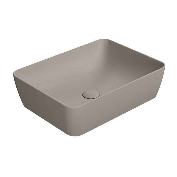 GSI SAND/NUBES keramické umyvadlo na desku 50x38cm, tortora mat