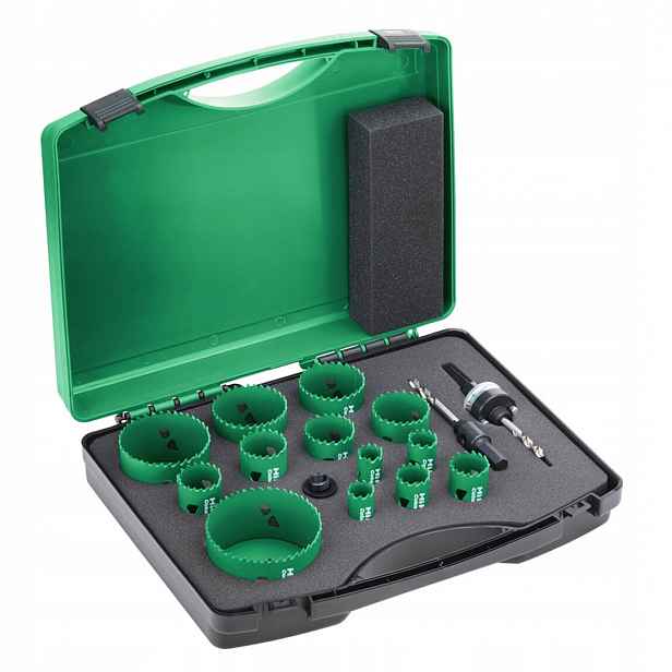 Sada děrovacích pil HiKOKI 4101076 Hss bimetal TPI4/6 16ks 19-82mm kufr