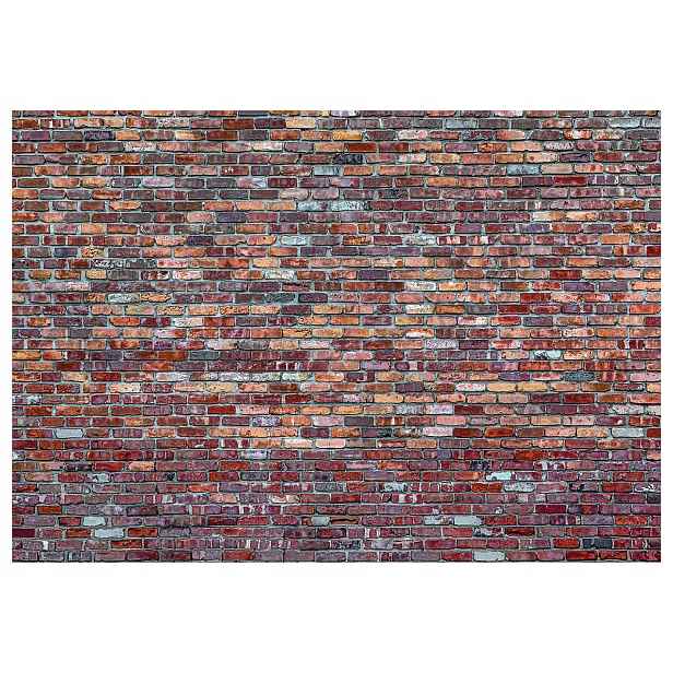 Tapeta Cihla Červená Hnědá Šedá Loft Vintage Industrial 200x140 lepidlo