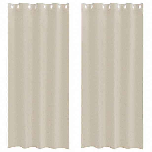 vidaXL Voile Záclona 2 ks Písková 225 x 140 cm Polyester