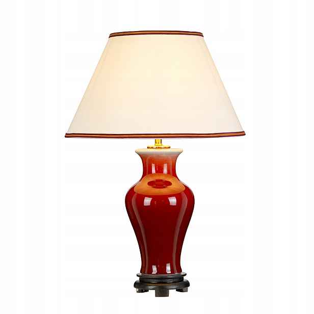 Keramická stolní lampa červená s krémovým stínítkem Designer's Lightbox