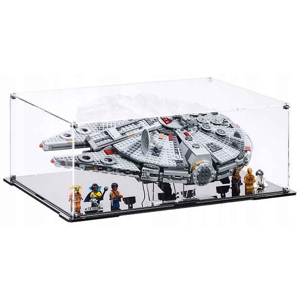 Horizontální vitrína Blacked Brick pro Lego 75257 Star Wars Sokol Millennium