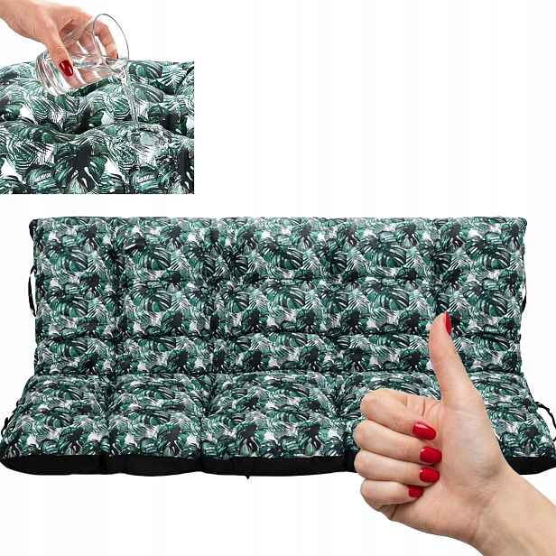 Polštář voděodolný na zahradní lavičku a nábytek 180x60x50 exotický