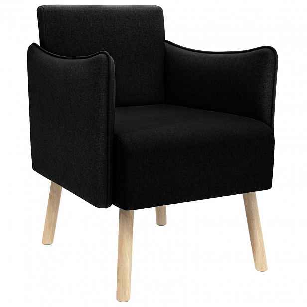 vidaXL Akcentní židle Černá Textil