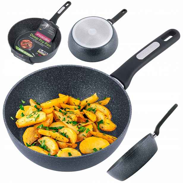 Tradiční Pánev Wok Mramorová Hluboká 28 CM Plyn/indukce Kamille