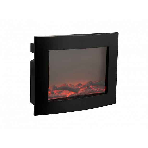 LED dekorace moderní krb COZY WARM 40x50 cm, černý