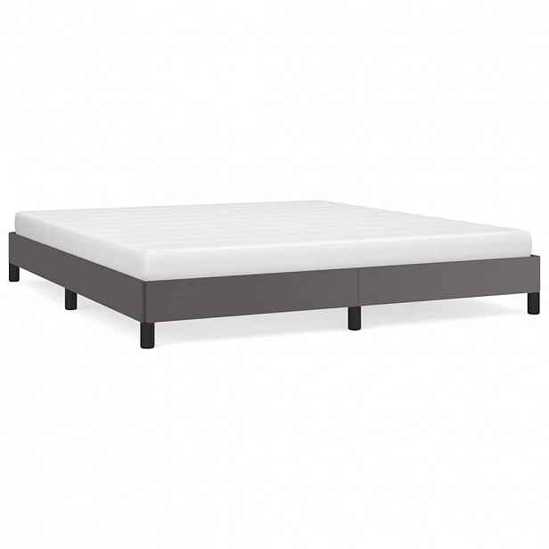 vidaXL Rám postele šedá 160 x 200 cm umělá kůže