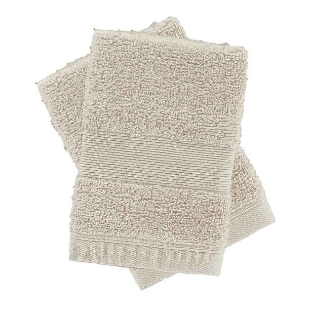 Béžové froté bavlněné ručníky v sadě 2 ks 30x30 cm Anti-Bacterial – Catherine Lansfield