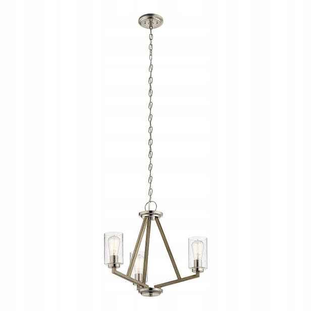 Kichler Lustr Deryn 3xE27 60W Antická šedá, IP20, Ocel/Sklo