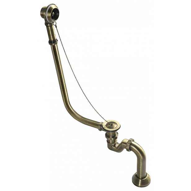 Polysan - Vanová souprava pro vnější instalaci, řetízek, včetně sifonu, bronz 71690
