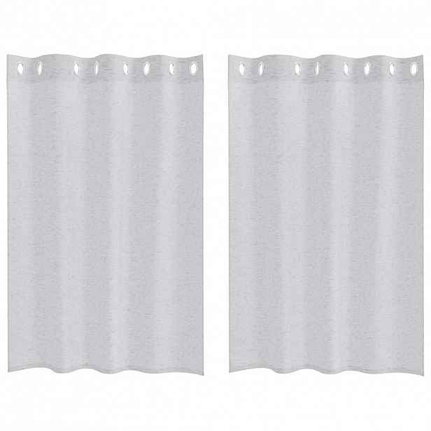 vidaXL Voile Záclona 2 ks Světle šedá 140 x 140 cm Polyester