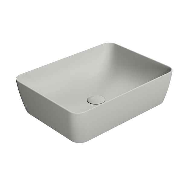 GSI SAND/NUBES keramické umyvadlo na desku 50x38cm, cenere mat