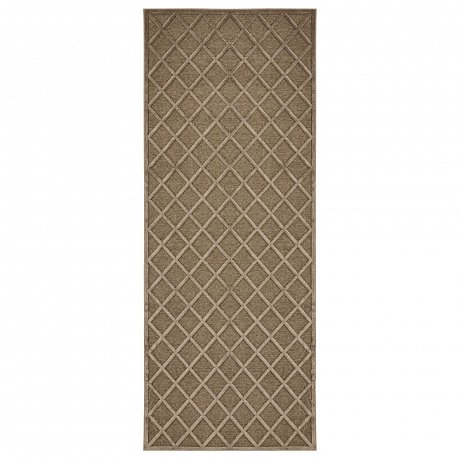 Hnědý běhoun Mint Rugs Shine Karro, 80 x 250 cm
