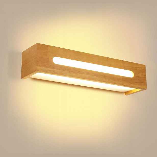 Led nástěnné svítidlo Scienna dřevo moderní do kuchyně obýváku 18W 3000K