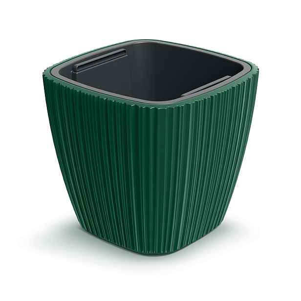 Prosperplast Plastový květináč ORO tmavě zelený, varianta 29 cm