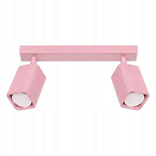 Sollux Lighting Rayo stropní svítidlo růžová, lišta 30 cm 2xGU10 10W