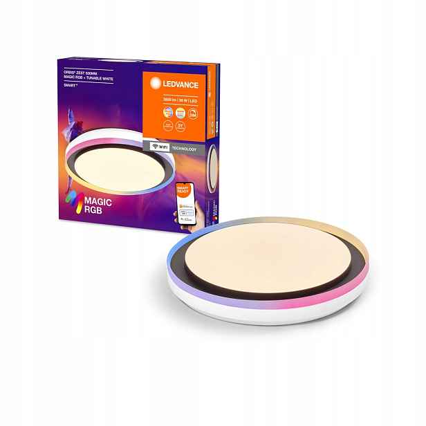 Stropní Svítidlo Led Lampa 38W 1050lm Rgb Cct s Podsvícením 50cm Smart+ WiFi