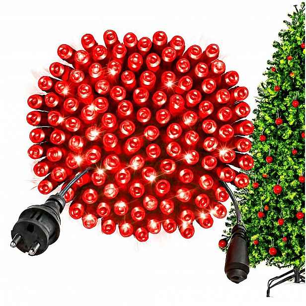 Vánoční Osvětlení Na Stromeček 500 Led Venkovní, červené, Flash Efekty