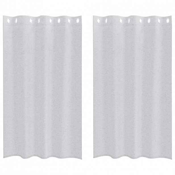 vidaXL Voile Záclona 2 ks Světle šedá 175 x 140 cm Polyester